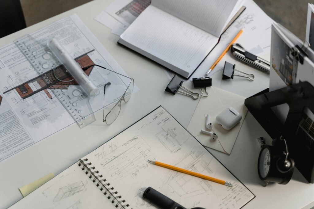 Un plan technique d'un design intérieur